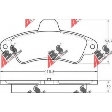 36844 ABS Комплект тормозных колодок, дисковый тормоз