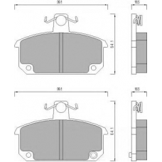 426581 ROULUNDS Комплект тормозных колодок, дисковый тормоз