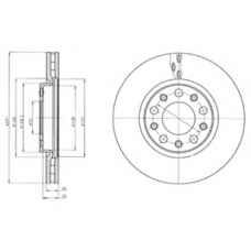 BG4314 DELPHI Тормозной диск