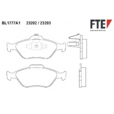BL1777A1 FTE Комплект тормозных колодок, дисковый тормоз