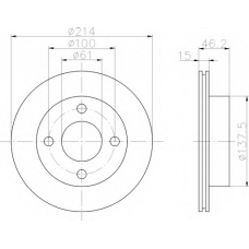 8DD 355 103-821 HELLA Тормозной диск