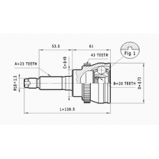 C.232 STATIM Шарнирный комплект, приводной вал