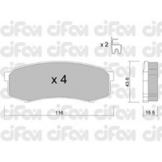 822-432-0 CIFAM Комплект тормозных колодок, дисковый тормоз