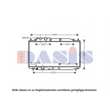 100059N AKS DASIS Радиатор, охлаждение двигателя