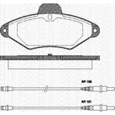 8110 38156 TRISCAN Комплект тормозных колодок, дисковый тормоз