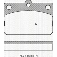 8110 13029 TRIDON Brake pads - front