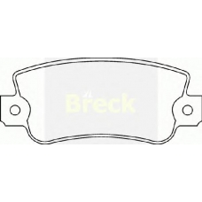 20775 00 C2 BRECK Комплект тормозных колодок, дисковый тормоз