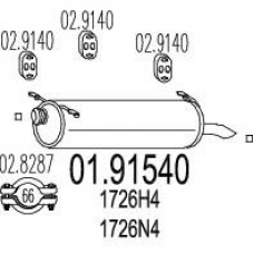 01.91540 MTS Глушитель выхлопных газов конечный