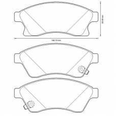 573332B BENDIX Комплект тормозных колодок, дисковый тормоз