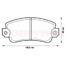 571297B BENDIX Комплект тормозных колодок, дисковый тормоз