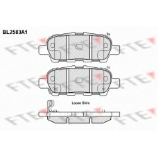 BL2583A1 FTE Комплект тормозных колодок, дисковый тормоз