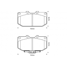 572252B BENDIX Комплект тормозных колодок, дисковый тормоз