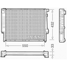 DRM05041 DENSO Радиатор, охлаждение двигателя