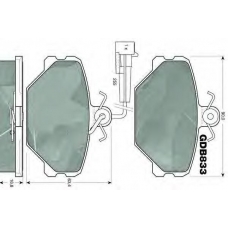 GDB833 TRW Комплект тормозных колодок, дисковый тормоз GDB833 TRW Комплект тормозных колодок, дисковый тормоз