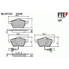 BL1617A4 FTE Комплект тормозных колодок, дисковый тормоз