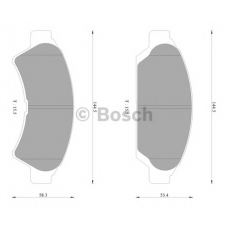 0 986 AB2 203 BOSCH Комплект тормозных колодок, дисковый тормоз