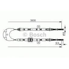 1 987 477 233 BOSCH Трос, стояночная тормозная система