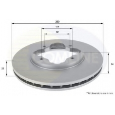 ADC0515V COMLINE Тормозной диск