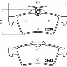 8DB 355 015-741 HELLA Комплект тормозных колодок, дисковый тормоз