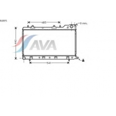 SU2071 AVA Радиатор, охлаждение двигателя