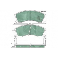 GDB1126 TRW Комплект тормозных колодок, дисковый тормоз