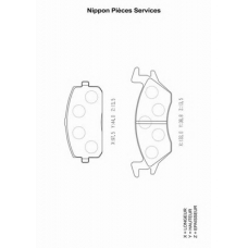 T360A02 NPS Комплект тормозных колодок, дисковый тормоз