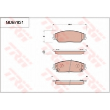 GDB7831 TRW Комплект тормозных колодок, дисковый тормоз