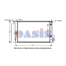 210211N AKS DASIS Радиатор, охлаждение двигателя