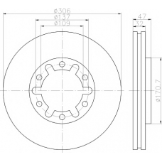 MDC1509 MINTEX Тормозной диск