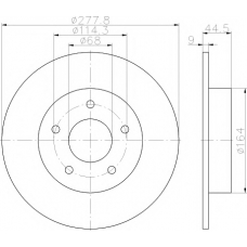MDC1945 MINTEX Тормозной диск