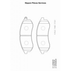 M360I16 NPS Комплект тормозных колодок, дисковый тормоз