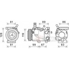 8200K414 VAN WEZEL Компрессор, кондиционер