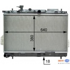 8MK 376 762-281 HELLA Радиатор, охлаждение двигателя