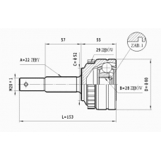 C.237 STATIM Шарнирный комплект, приводной вал