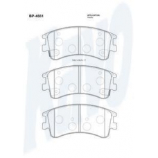 BP-4551 KAVO PARTS Комплект тормозных колодок, дисковый тормоз