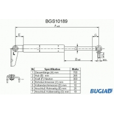 BGS10189 BUGIAD Газовая пружина, крышка багажник