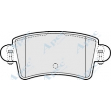 PAD1197 APEC Комплект тормозных колодок, дисковый тормоз