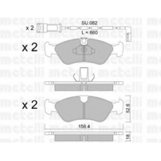 22-0208-1K METELLI Комплект тормозных колодок, дисковый тормоз