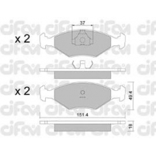 822-057-2 CIFAM Комплект тормозных колодок, дисковый тормоз
