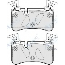 PAD1678 APEC Комплект тормозных колодок, дисковый тормоз