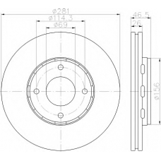8DD 355 116-531 HELLA Тормозной диск