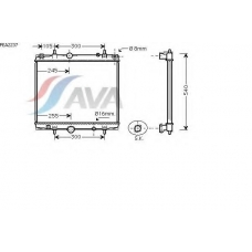 PEA2237 AVA Радиатор, охлаждение двигателя