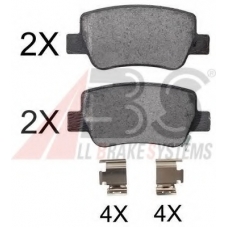 37737 OE ABS Комплект тормозных колодок, дисковый тормоз