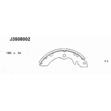 J3508002 NIPPARTS Комплект тормозных колодок