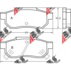 36636 ABS Комплект тормозных колодок, дисковый тормоз