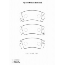 N360N49 NPS Комплект тормозных колодок, дисковый тормоз