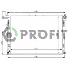 PR 2910A1 PROFIT Радиатор, охлаждение двигателя