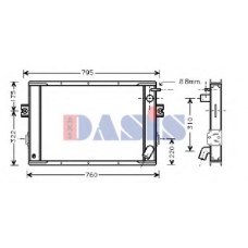 400340N AKS DASIS Радиатор, охлаждение двигателя