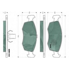 GDB1443 TRW Комплект тормозных колодок, дисковый тормоз