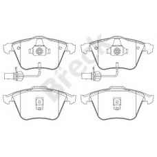 23762 00 701 10 BRECK Комплект тормозных колодок, дисковый тормоз
